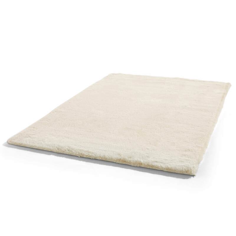 Rechteckiger Teppich aus Kunstfell mit langen Haaren 