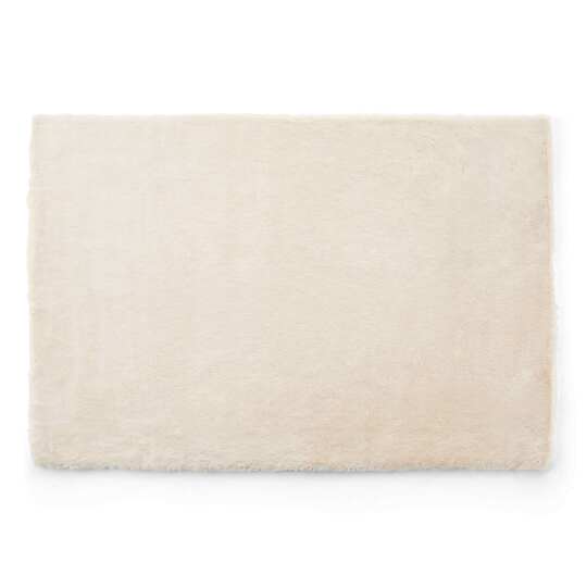 Rechteckiger Teppich aus Kunstfell mit langen Haaren