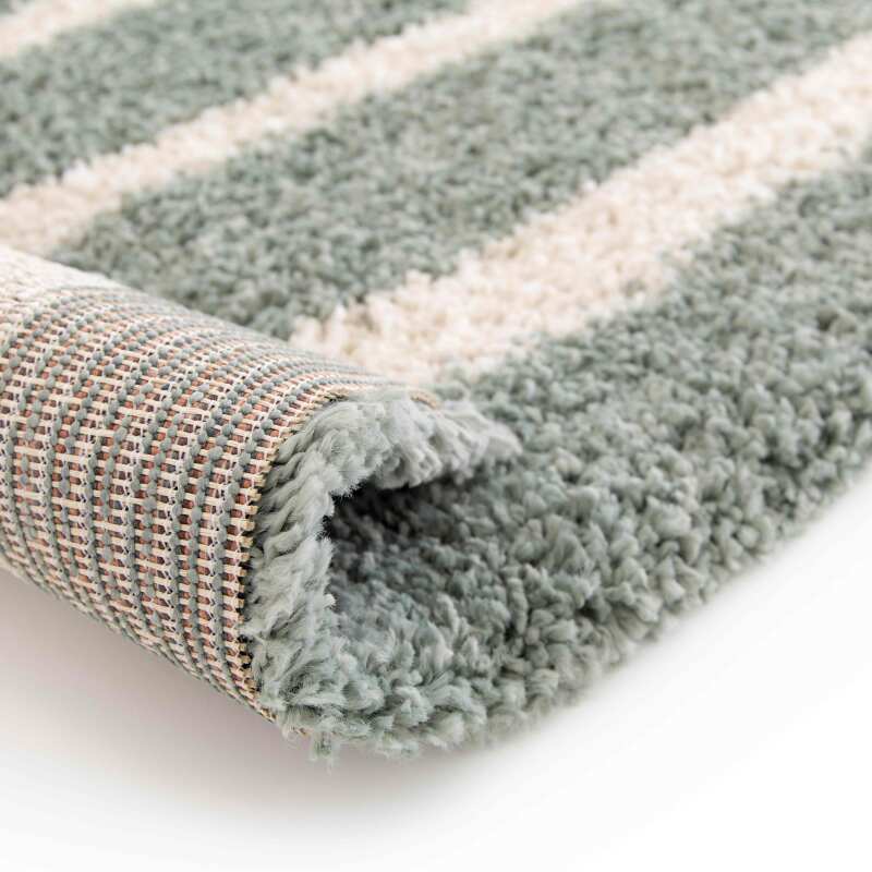 Rechteckiger Teppich mit Regenbogenmuster und langen Haaren 