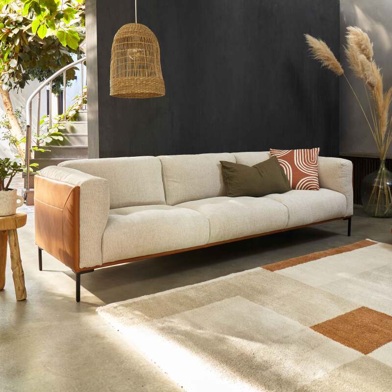 Teppich mit grafischem Muster und kurzem Flor 