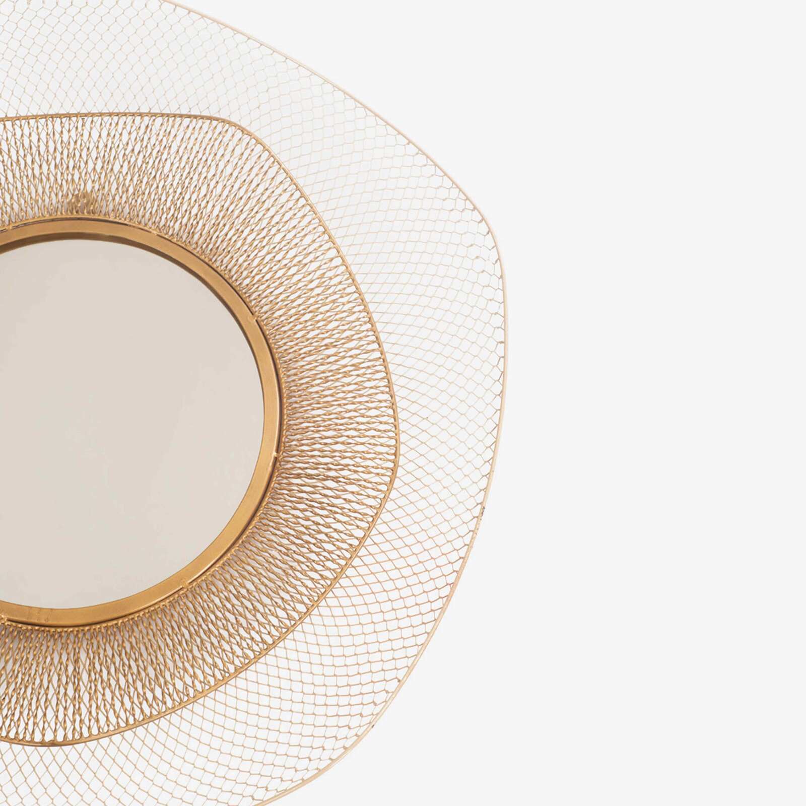 Set aus 3 organisch geformten Metallspiegeln 