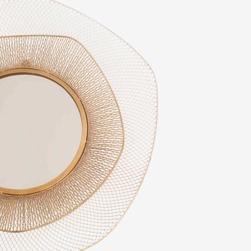 Set aus 3 organisch geformten Metallspiegeln 