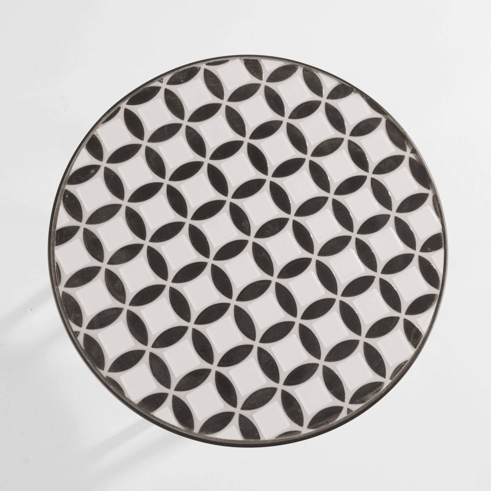 Runder Couchtisch mit MOSAIK-Muster aus Keramik 