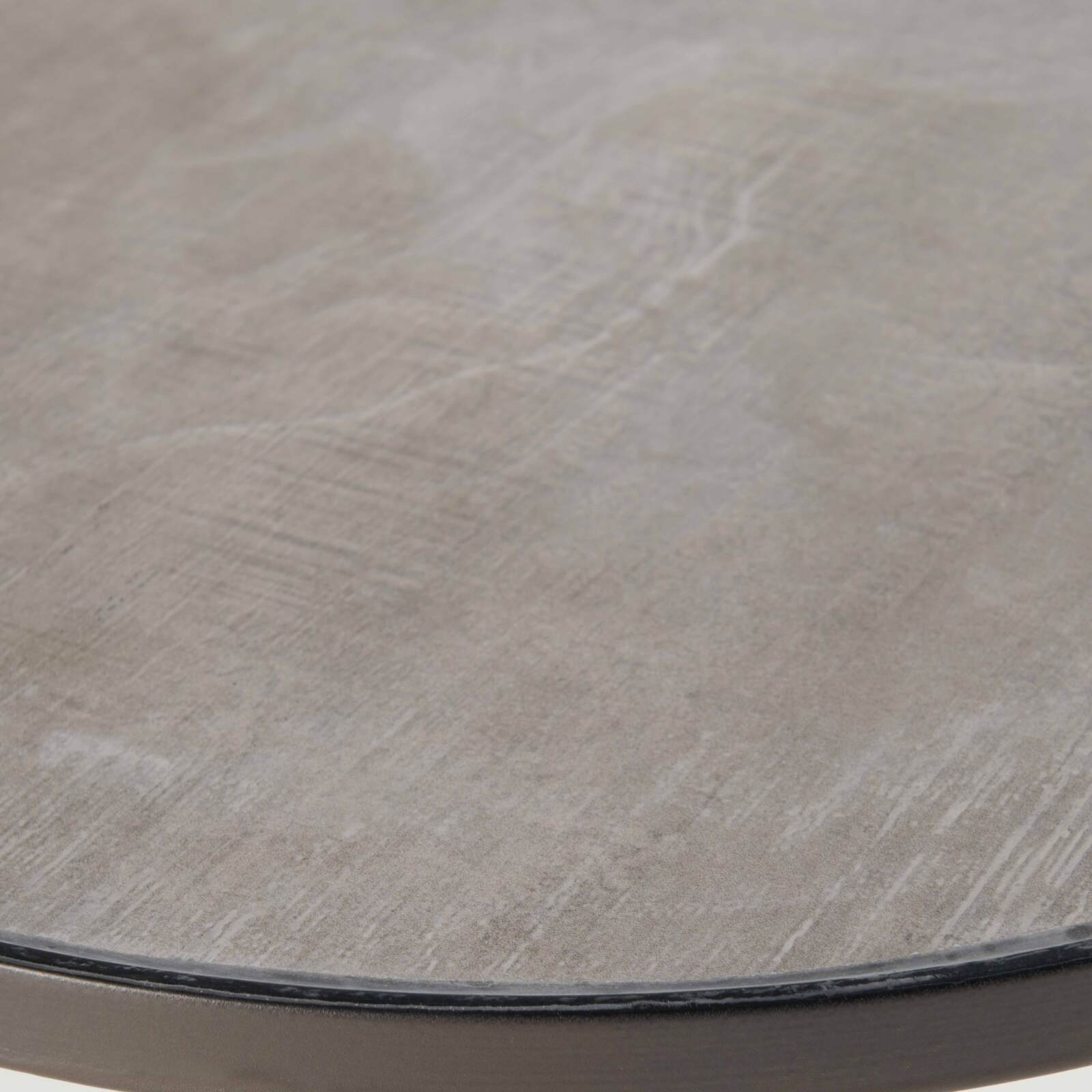Runder Couchtisch mit Beton-Effekt-Platte 