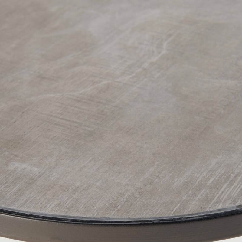 Runder Couchtisch mit Beton-Effekt-Platte 