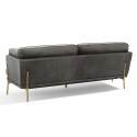 Dreisitzer-Sofa aus Samt und FSC®-Holz mit Messingfüßen