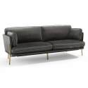 Dreisitzer-Sofa aus Samt und FSC®-Holz mit Messingfüßen 