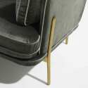 Dreisitzer-Sofa aus Samt und FSC®-Holz mit Messingfüßen