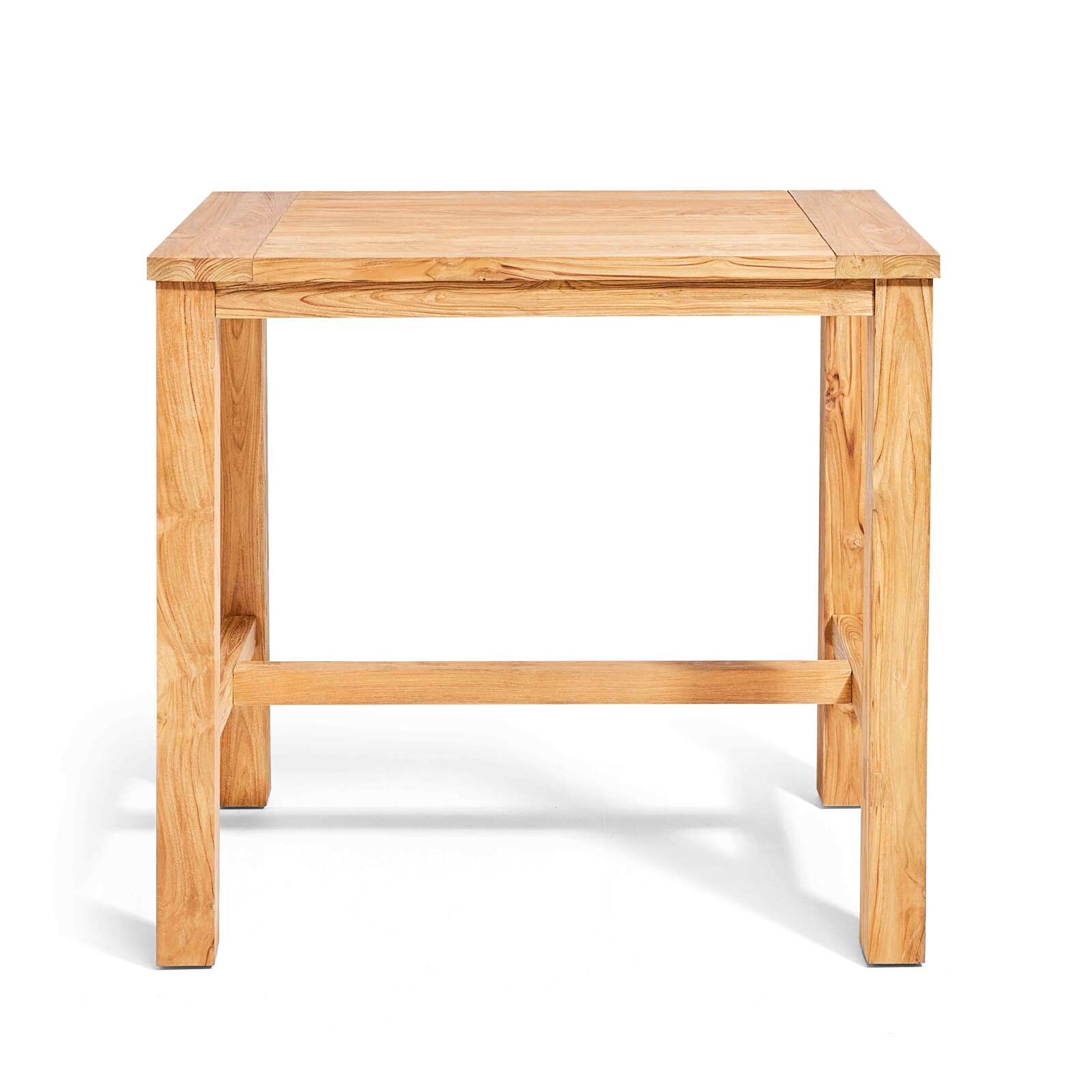 Hoher Garten-Hochtisch aus recyceltem Teakholz, 120 cm