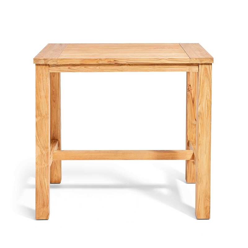 Hoher Garten-Hochtisch aus recyceltem Teakholz, 120 cm