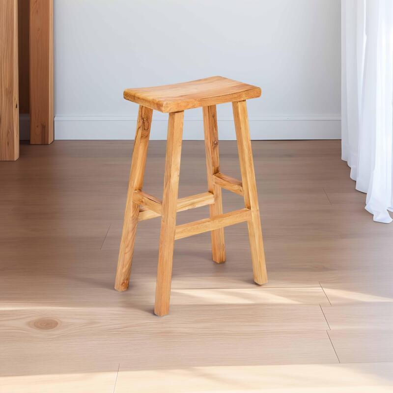 Gartenhocker aus recyceltem FSC-zertifiziertem Teakholz