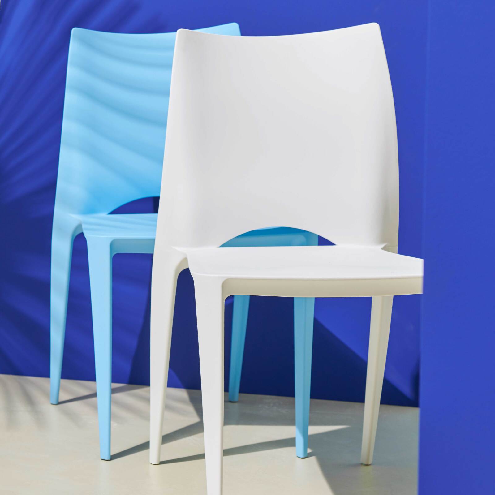 4er-Set Plastik-Gartenstühle