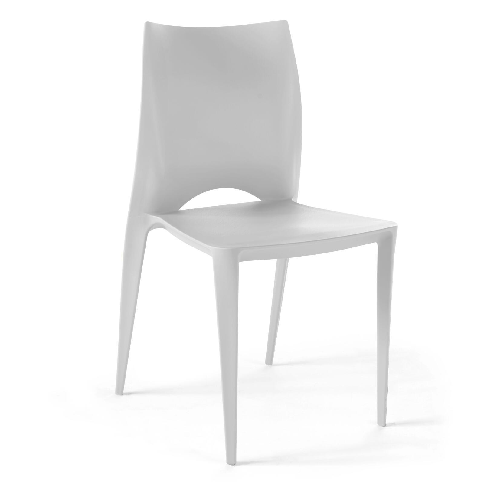 4er-Set Plastik-Gartenstühle