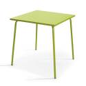 Quadratischer Gartentisch 70 x 70 cm und 2 Bistrostühle