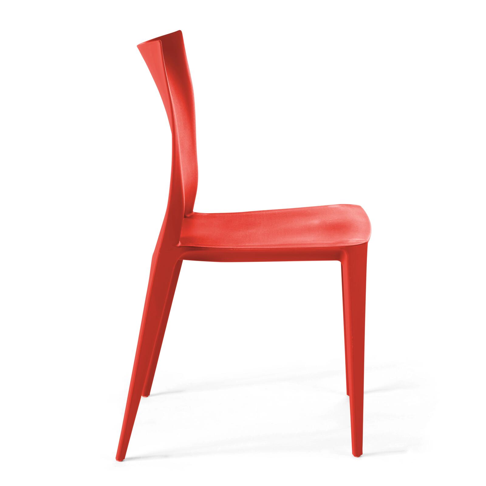 4er-Set Plastik-Gartenstühle