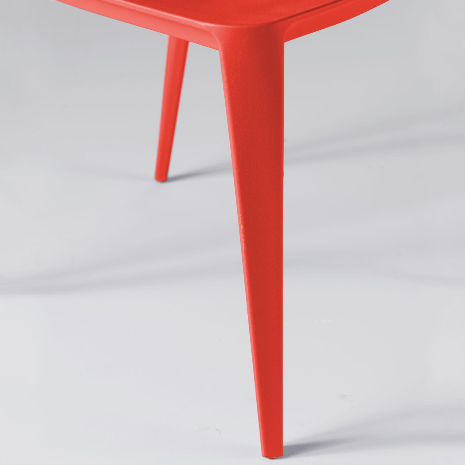 4er-Set Plastik-Gartenstühle