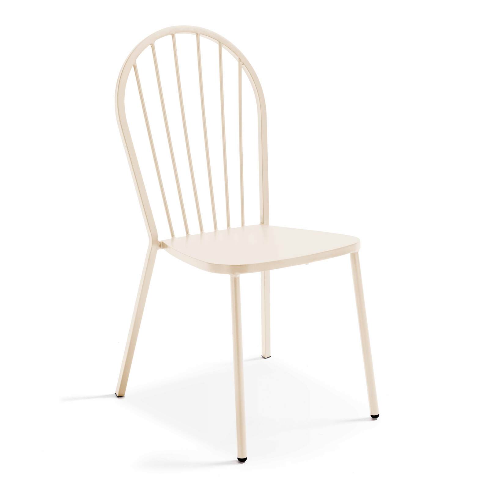 Quadratischer Gartentisch 70 x 70 cm und 2 Metallstühle 