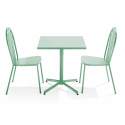 Klappbarer quadratischer Gartentisch 70 x 70 cm und 2 Bistrostühle 