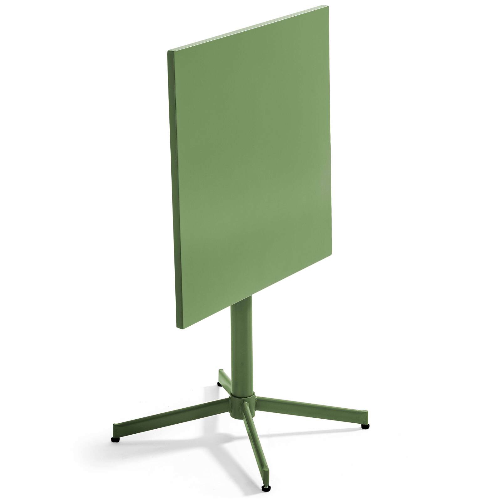 Klappbarer quadratischer Gartentisch 70 x 70 cm und 2 Bistrostühle 