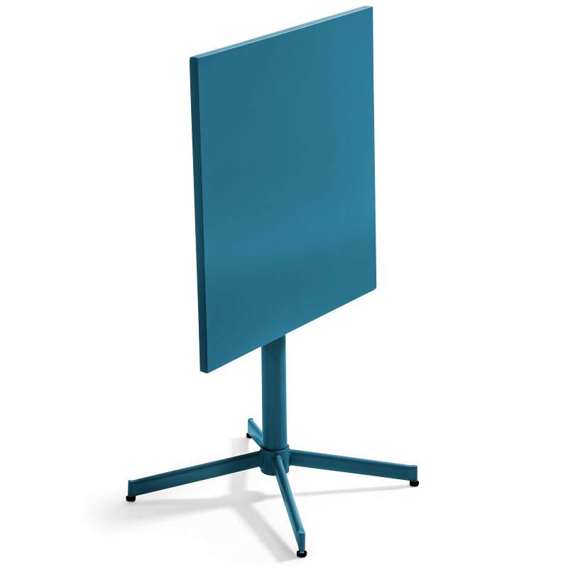 Klappbarer quadratischer Gartentisch 70 x 70 cm und 2 Bistrostühle 