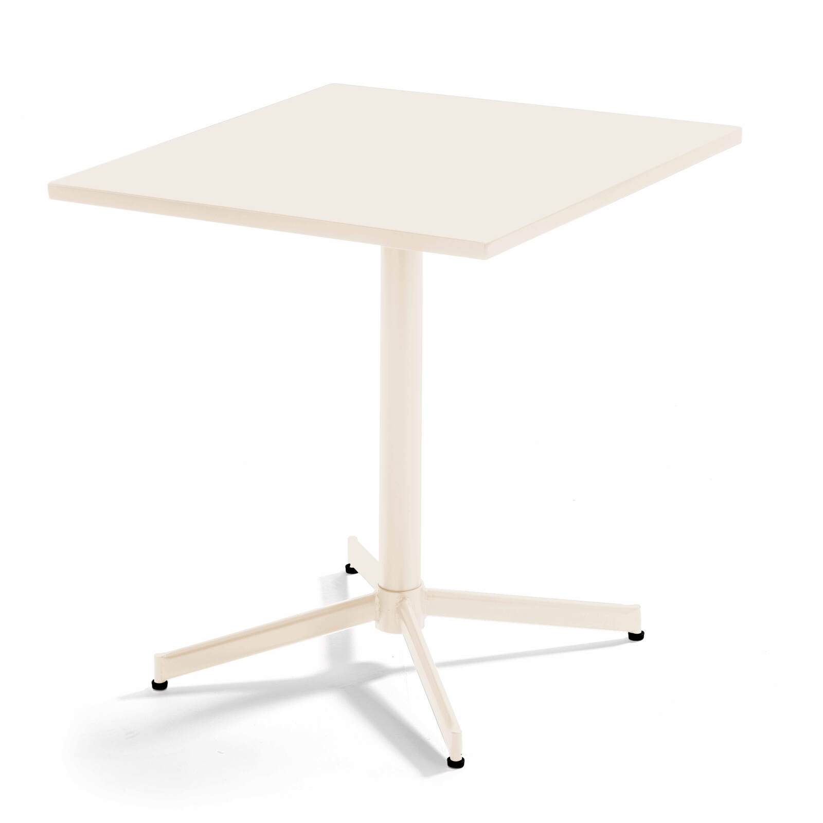 Klappbarer quadratischer Gartentisch 70 x 70 cm und 2 Bistrostühle 