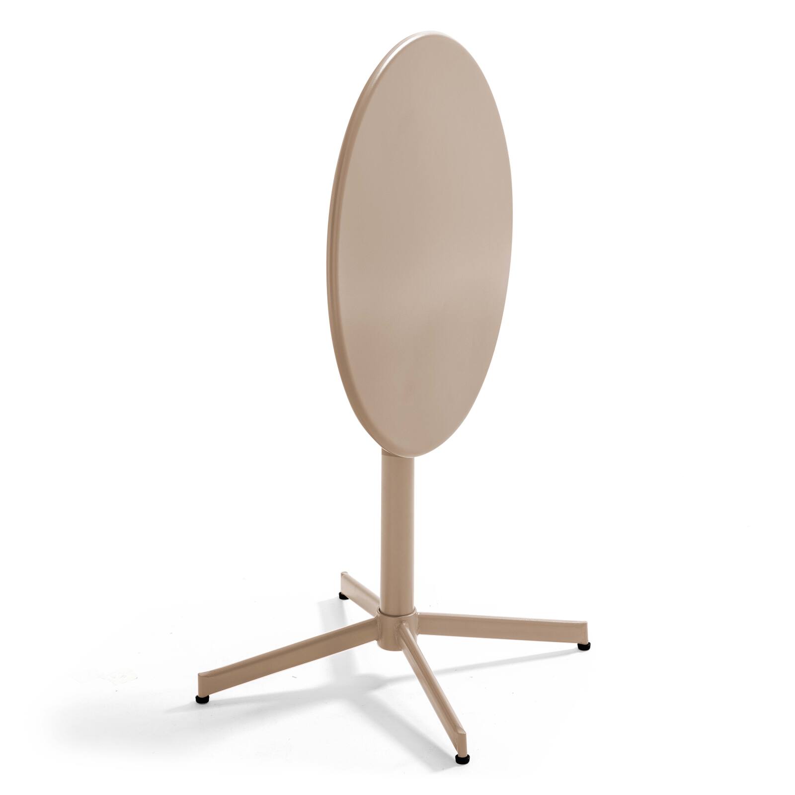 Klappbarer Bistrot-Gartentisch 70 x 72 cm und 2 Metallstühle 