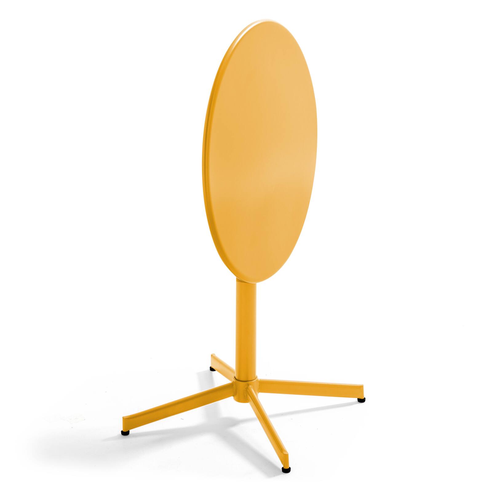 Klappbarer Bistrot-Gartentisch 70 x 72 cm und 2 Metallstühle 