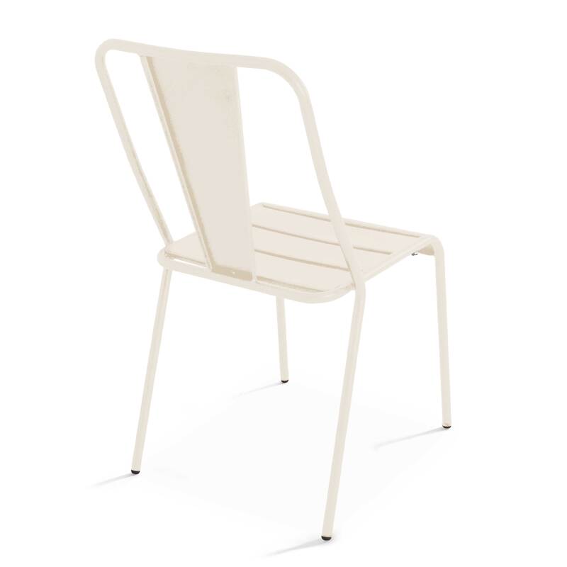 Klappbarer Bistrot-Gartentisch 70 x 72 cm und 2 Metallstühle  (5/7)