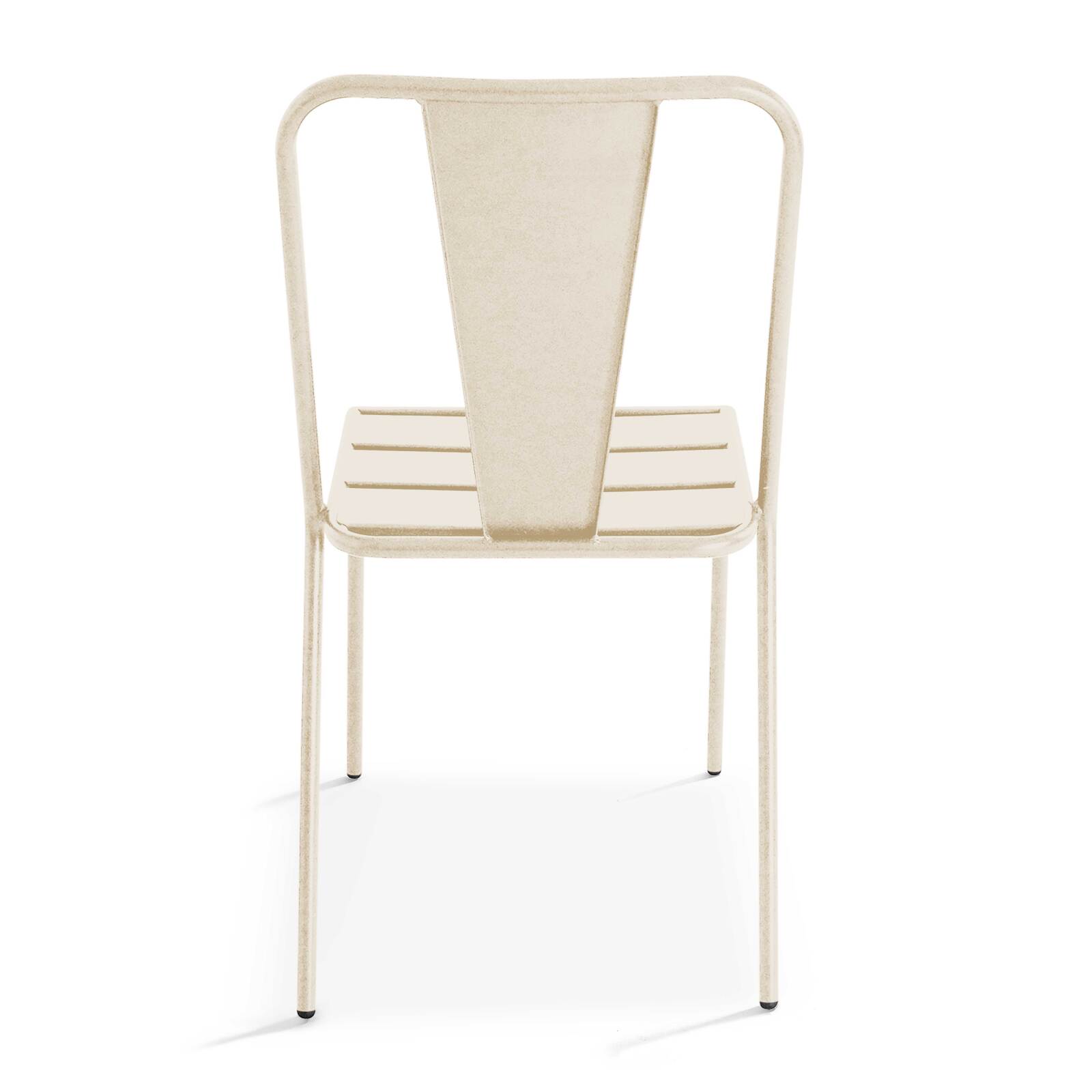 Klappbarer Bistrot-Gartentisch 70 x 72 cm und 2 Metallstühle 