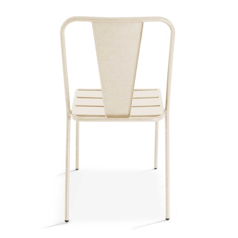 Klappbarer Bistrot-Gartentisch 70 x 72 cm und 2 Metallstühle  (6/7)