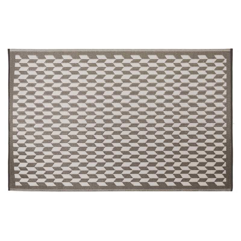 Rechteckiger Outdoor-Teppich  mit doppelseitigem geflochtenem Muster aus Polypropylen 