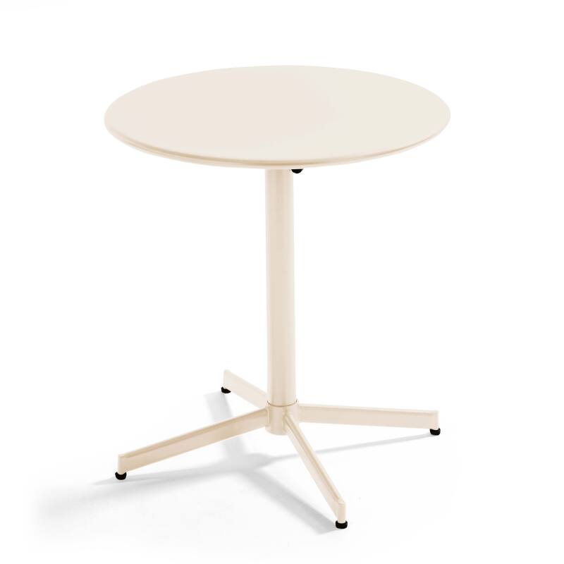 Klappbarer Bistrot-Gartentisch Ø70 x 72 cm und 2 Metallstühle