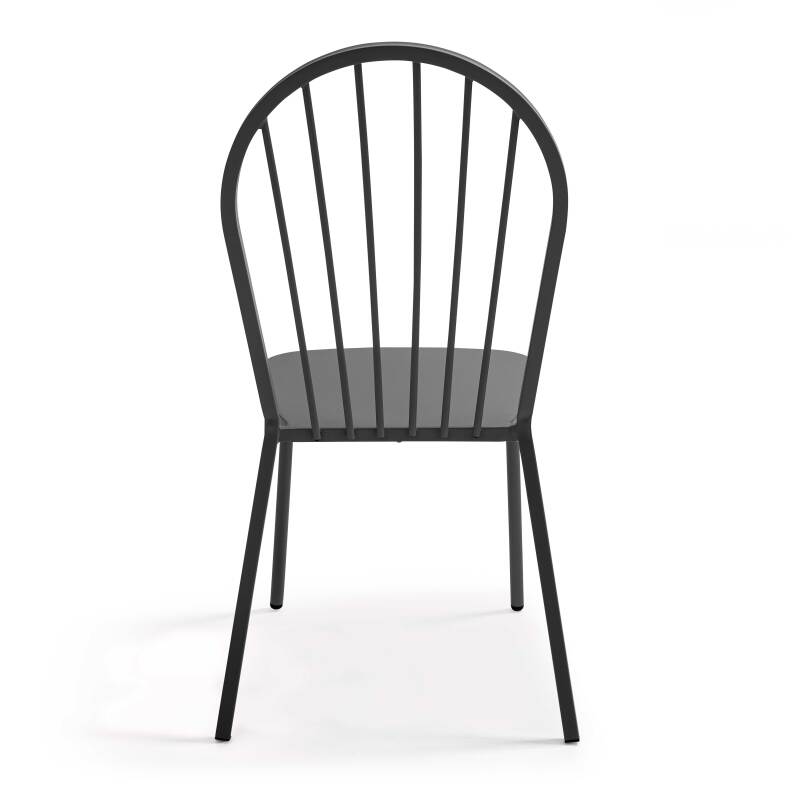 Klappbarer Bistrot-Gartentisch Ø70 x 72 cm und 2 Metallstühle