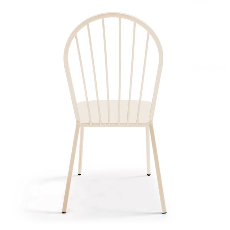 Klappbarer Bistrot-Gartentisch Ø70 x 72 cm und 2 Metallstühle