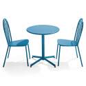 Klappbarer Bistrot-Gartentisch Ø70 x 72 cm und 2 Metallstühle