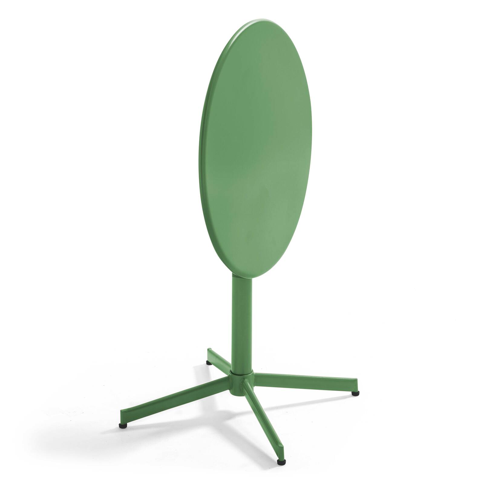 Klappbarer Bistrot-Gartentisch Ø70 x 72 cm und 2 Metallstühle 