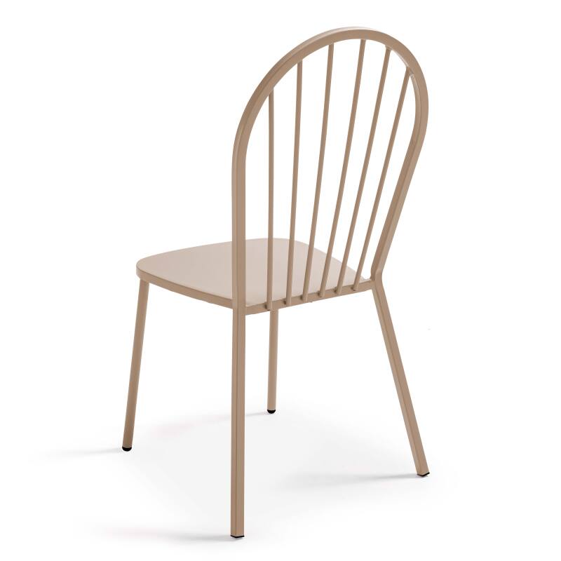 Klappbarer Bistrot-Gartentisch Ø70 x 72 cm und 2 Metallstühle