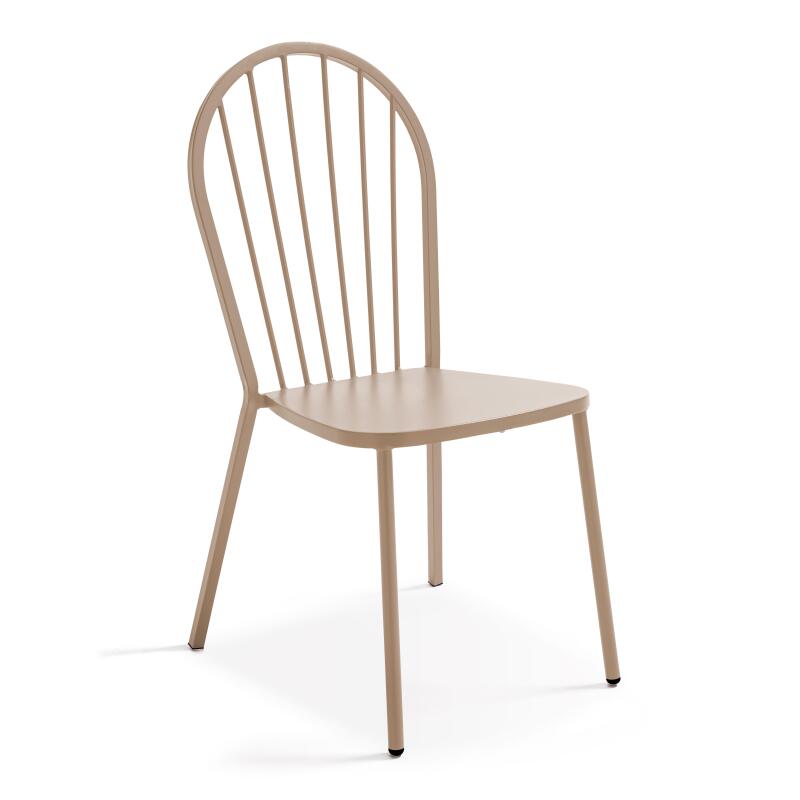 Klappbarer Bistrot-Gartentisch Ø70 x 72 cm und 2 Metallstühle