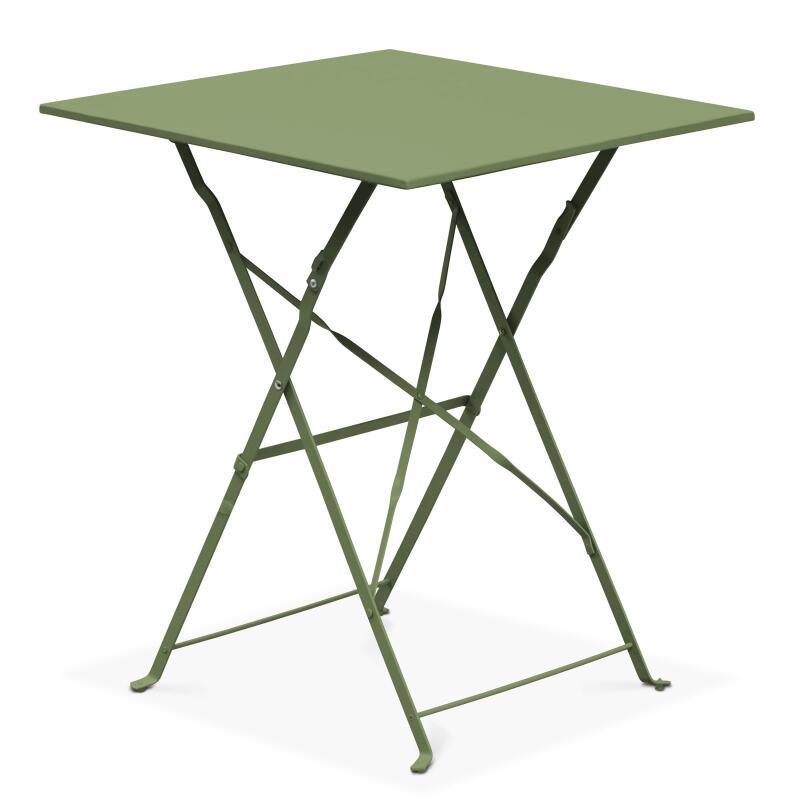 Klappbarer Bistrot-Gartentisch, quadratisch, 60 x 60 cm 