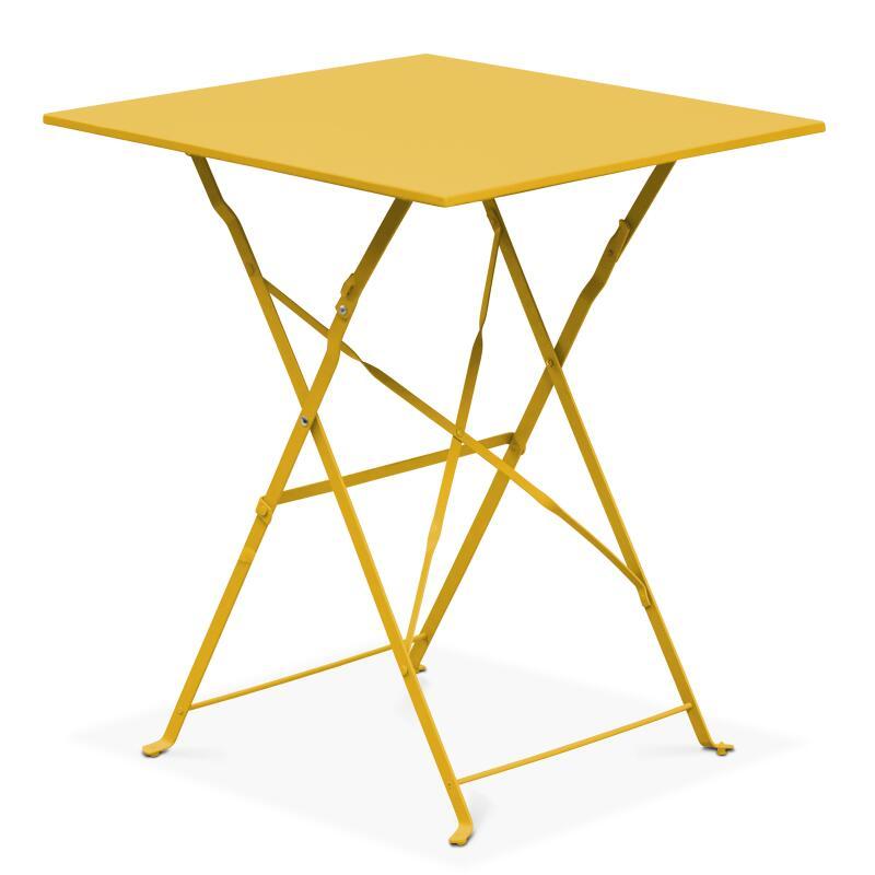 Klappbarer Bistrot-Gartentisch, quadratisch, 60 x 60 cm 