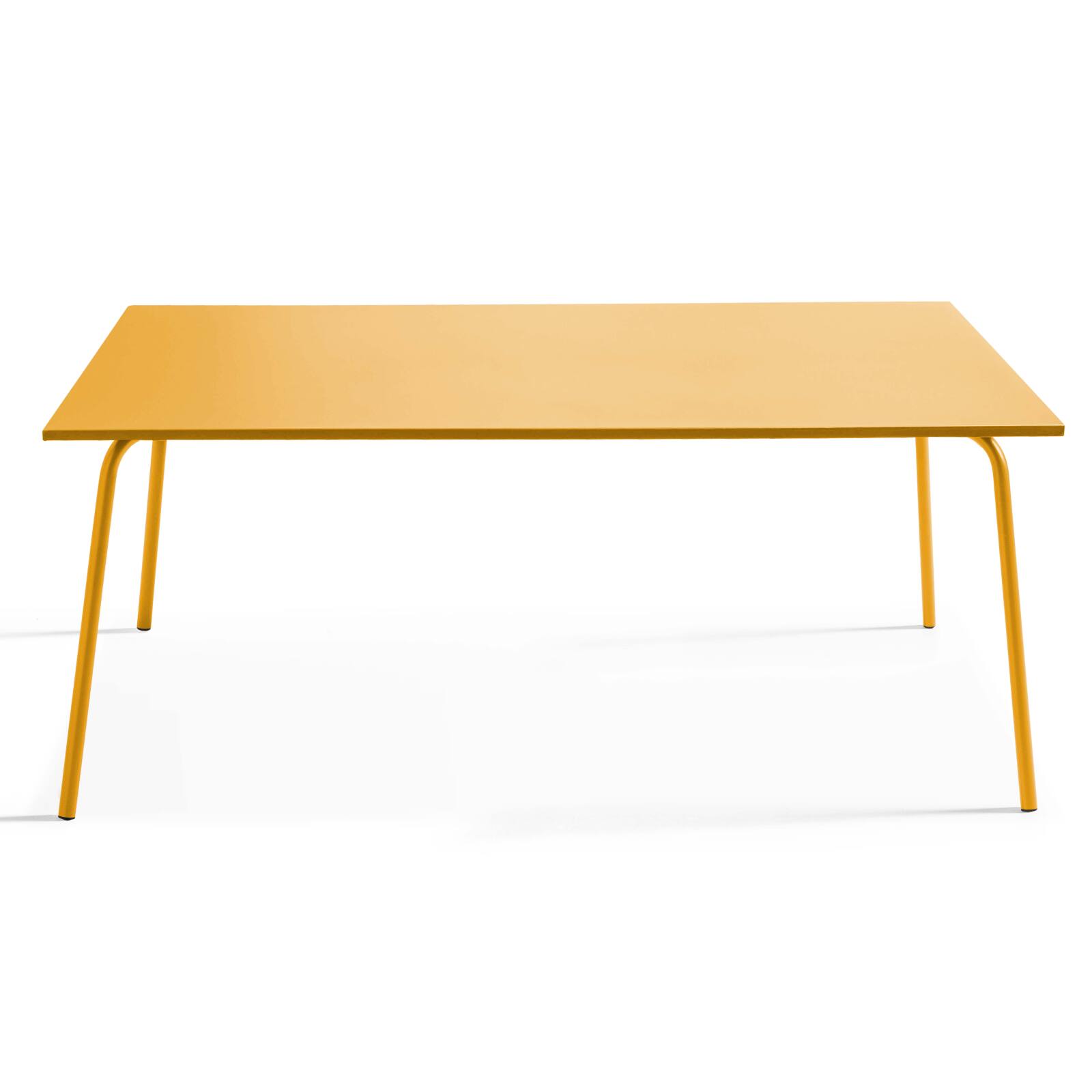 Rechteckiger Gartentisch 180 x 90 und 8 Bistrostühle aus Metall 