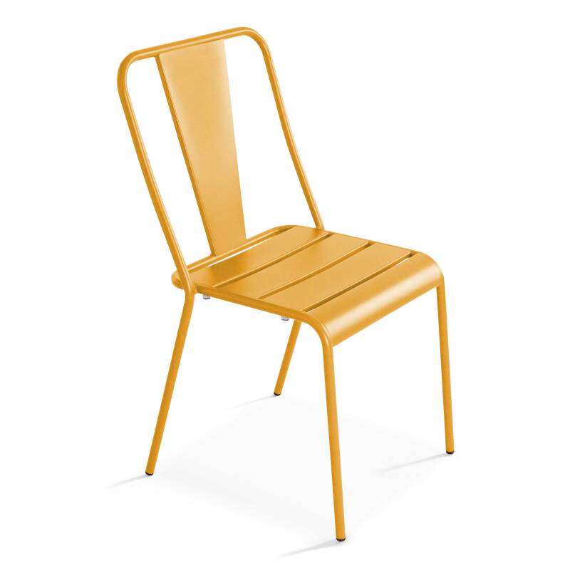 Rechteckiger Gartentisch 180 x 90 und 8 Bistrostühle aus Metall  (6/9)