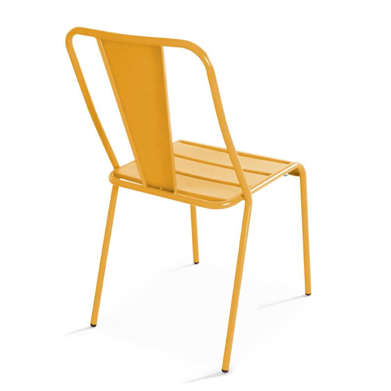 Rechteckiger Gartentisch 180 x 90 und 8 Bistrostühle aus Metall  (7/9)