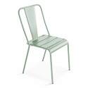 Rechteckiger Gartentisch 180 x 90 und 8 Bistrostühle aus Metall