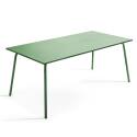 Rechteckiger Gartentisch 180 x 90cm und 8 Bistrostühle aus Metall