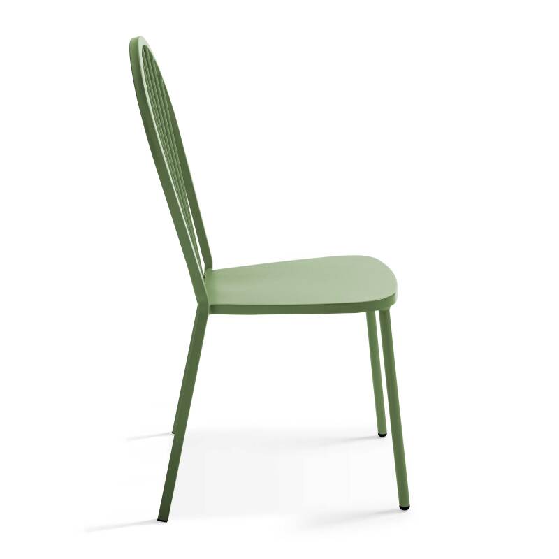 Rechteckiger Gartentisch 180 x 90cm und 8 Bistrostühle aus Metall