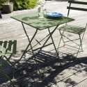 Klappbarer Bistrot-Gartentisch, quadratisch, 60 x 60 cm