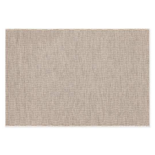 Outdoor-Teppich rechteckig, beige, mit geflochtene Muster | Oviala