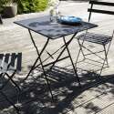 Klappbarer Bistrot-Gartentisch, quadratisch, 60 x 60 cm