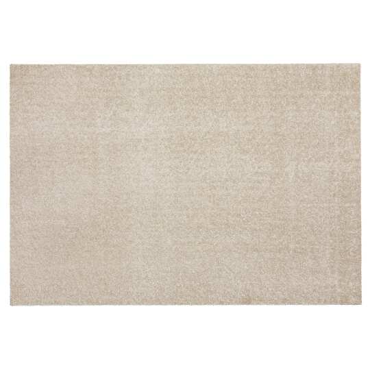 Rechteckiger Teppich mit langem Flor aus Polypropylen in einfarbigem Design